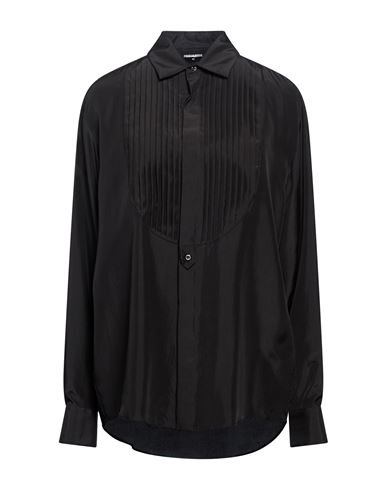 Dsquared2 Woman Shirt Black Size 4 Silk
