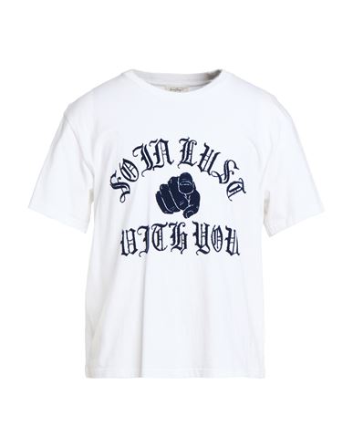 Second / Layer Man T-shirt Off White Size S Organic Cotton