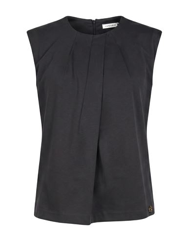 Cafènoir Woman Top Charcoal Size Xl Viscose, Nylon, Elastane