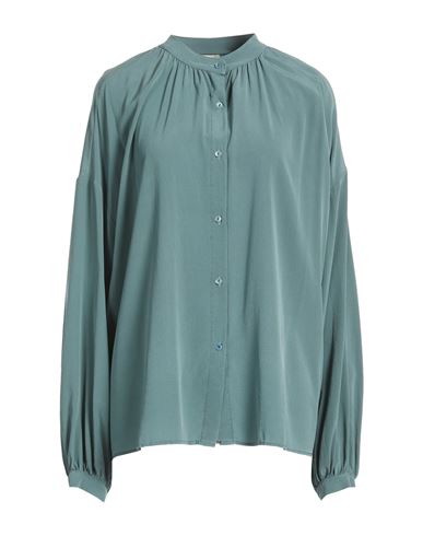 Kiltie Woman Shirt Slate Blue Size 8 Silk, Elastane