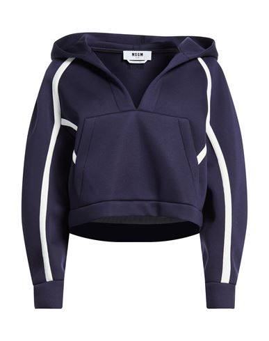 Msgm Woman Sweatshirt Blue Size S Modal