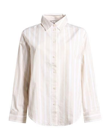 Max Mara Woman Shirt Beige Size 8 Cotton