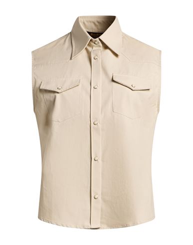 Moorer Woman Shirt Sand Size 8 Cotton In Beige