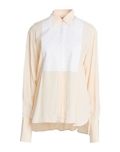 Semicouture Woman Shirt Cream Size 4 Cotton, Elastane In White