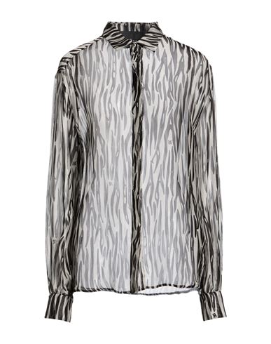 Richmond Woman Shirt Grey Size 8 Viscose, Silk