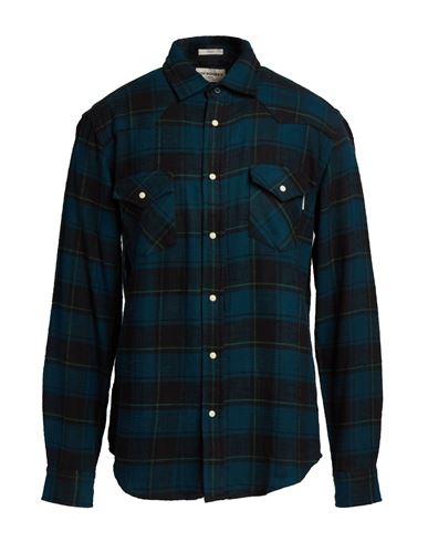 Roy Rogers Roÿ Roger's Man Shirt Deep Teal Size M Cotton In Green