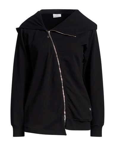 Deha Woman Sweatshirt Black Size S Cotton, Elastane