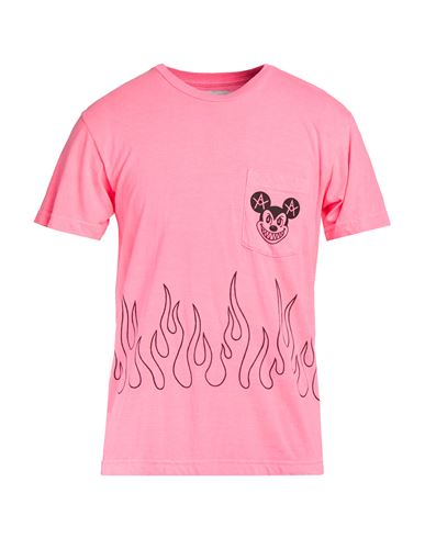 Local Authority Man T-shirt Fuchsia Size M Cotton In Pink
