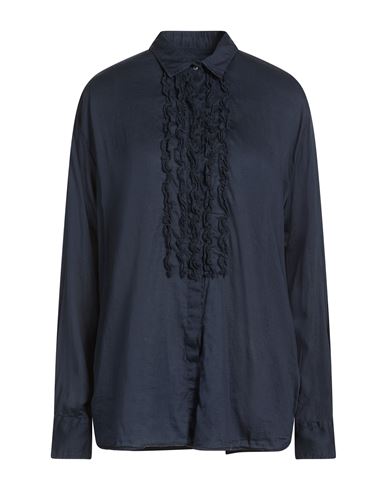 0039 Italy Woman Shirt Navy Size M Cotton
