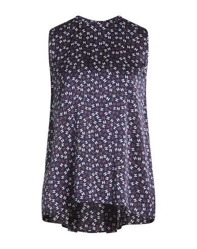 Hemisphere Woman Top Blue Size S Silk, Elastane