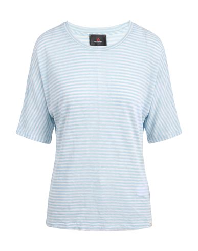 Peuterey Woman T-shirt Sky Blue Size S Linen, Viscose