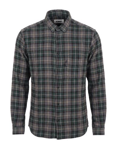 Ymc You Must Create Man Shirt Dark Green Size S Cotton