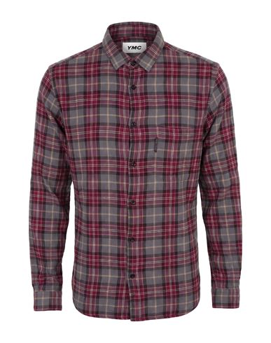 Ymc You Must Create Man Shirt Burgundy Size S Cotton In Red