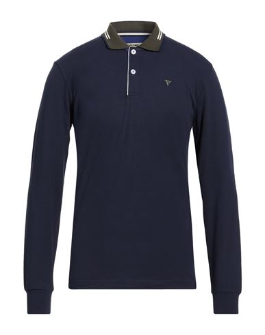 Fred Mello Man Polo Shirt Midnight Blue Size S Cotton, Elastane