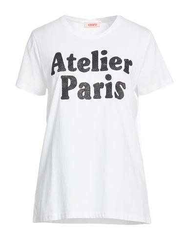 Kontatto Woman T-shirt White Size S Cotton