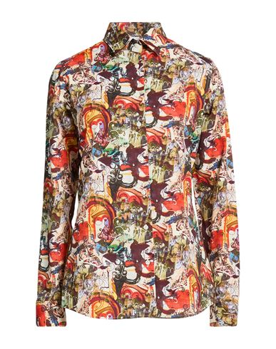 Alexingh Woman Shirt Burgundy Size 6 Cotton In Multi