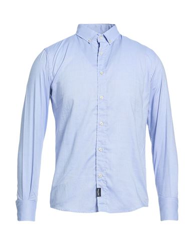 Three Stroke Man Shirt Azure Size S Cotton In Blue