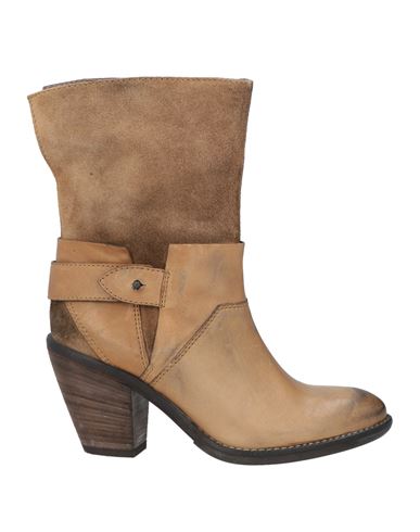 Janet & Janet Woman Ankle Boots Camel Size 6 Leather In Beige
