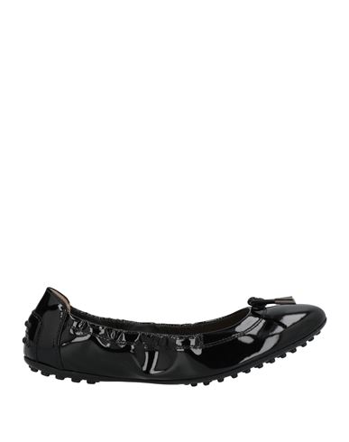 Tod's Woman Ballet Flats Black Size 5 Soft Leather