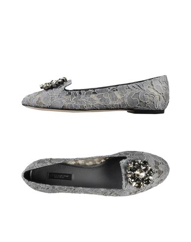 Dolce & Gabbana Woman Loafers Grey Size 6 Textile Fibers In Multi