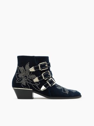 bottes daim noir femme