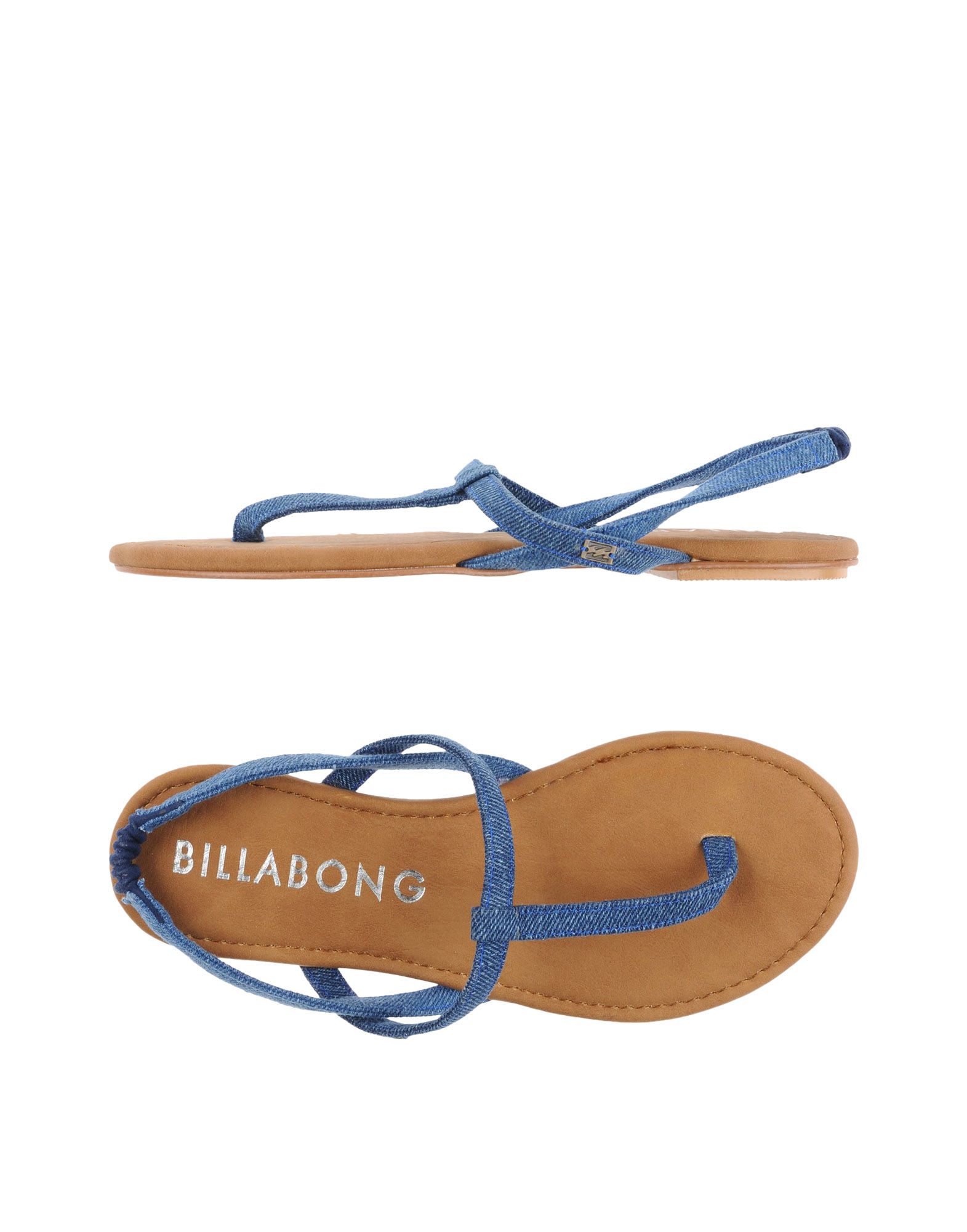 《送料無料》BILLABONG レディース トングサンダル ブルー 36 紡績繊維