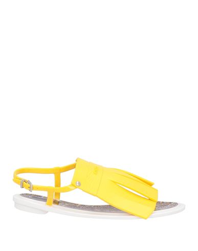 Kenzo Woman Toe Strap Sandals Yellow Size 7 Rubber