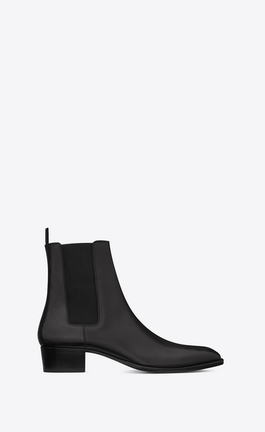 wyatt 40 chelsea stiefel aus schwarzem leder