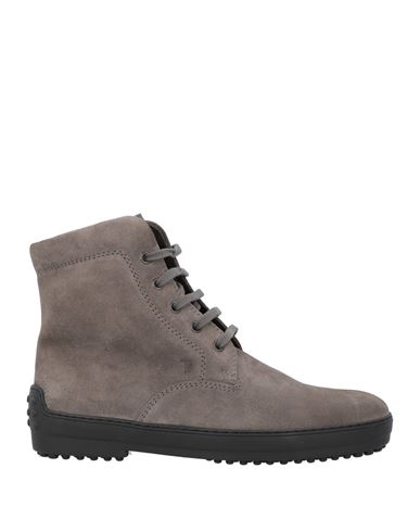 Tod's Man Ankle Boots Lead Size 8.5 Leather In Gray