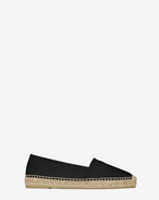 SAINT LAURENT Espadrille D MONOGRAM ESPADRILLE in Black Leather f