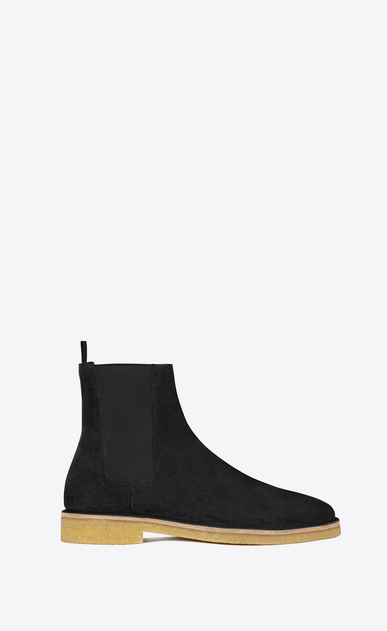 SAINT LAURENT Boots Man nevada 20 chelsea boot in black suede a_V4