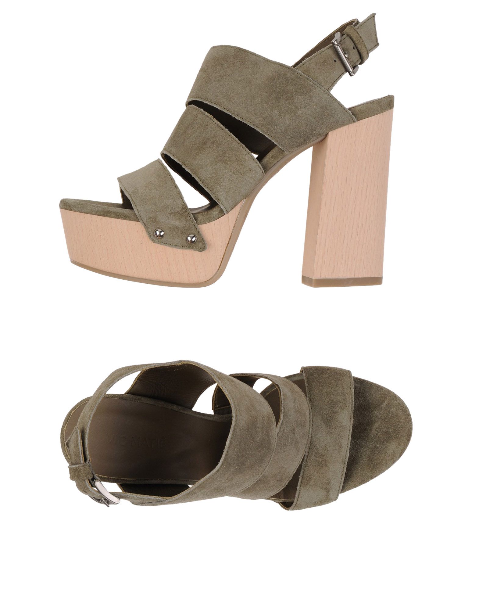 sandals in military green