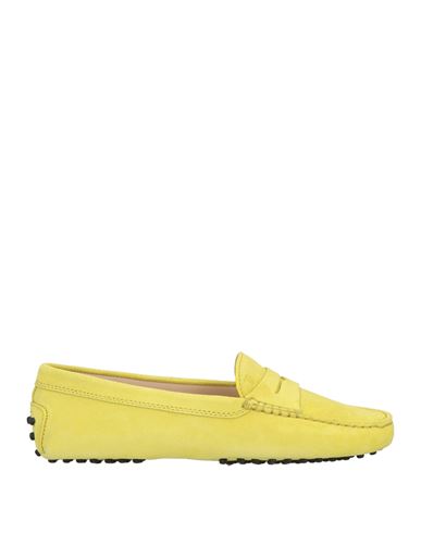 TOD'S TOD'S WOMAN LOAFERS LIME GREEN SIZE 8 LEATHER 