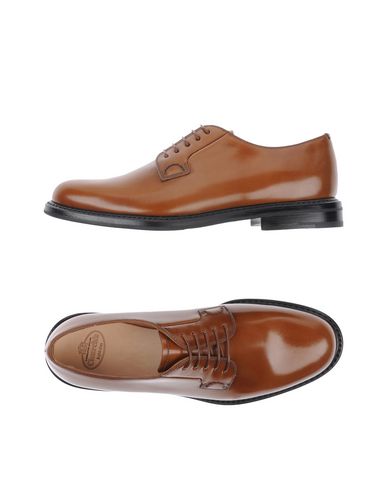 Church's Woman Lace-up Shoes Camel Size 11 Soft Leather