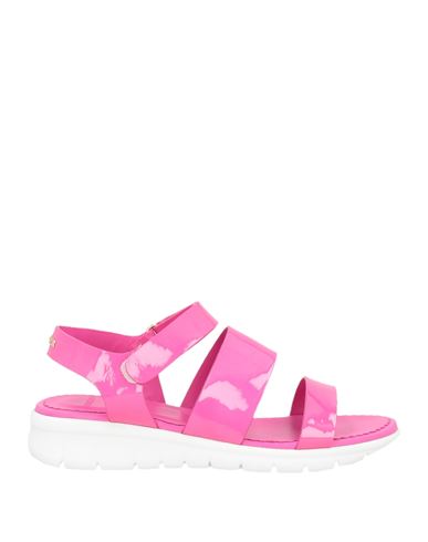 Moncler Woman Sandals Fuchsia Size 6 Leather In Pink