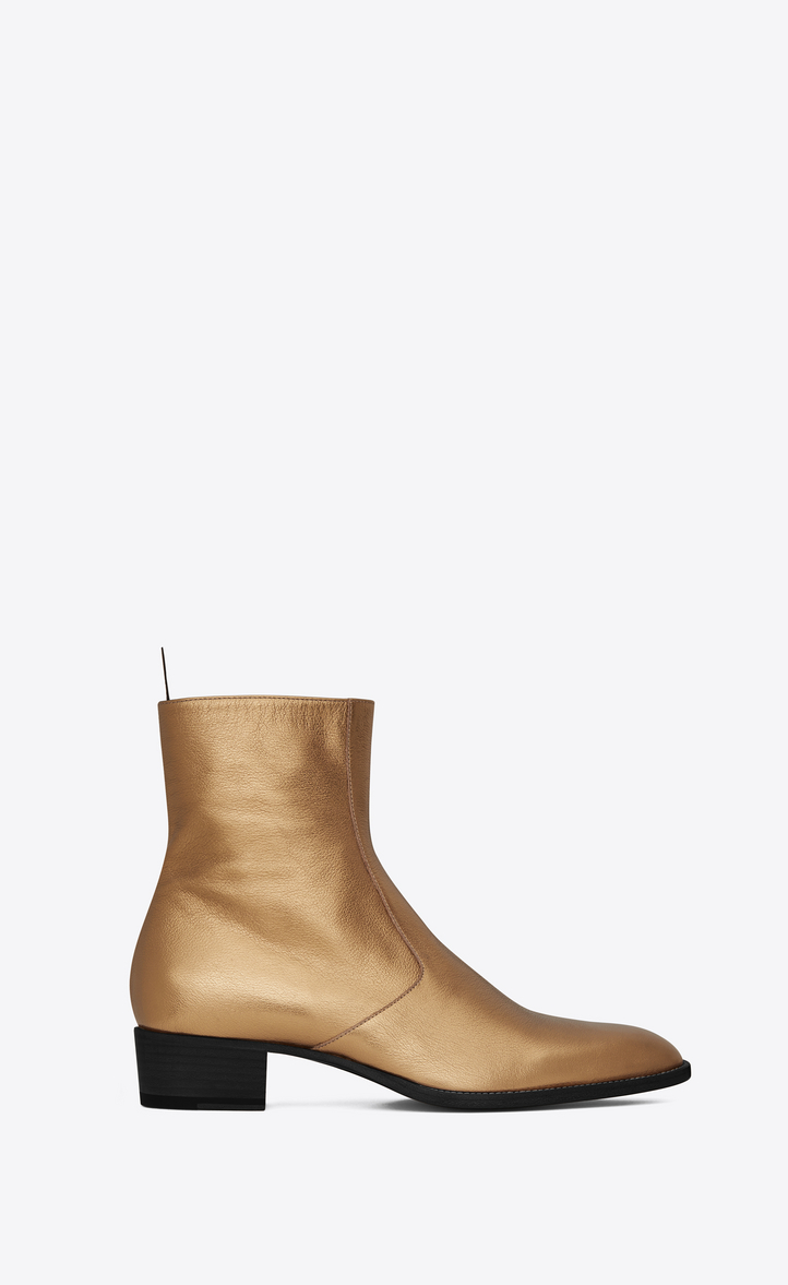 saint laurent gold boots