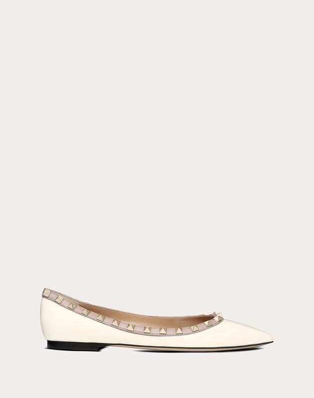 Rockstud patent ballerina flat for Woman | Valentino Online Boutique