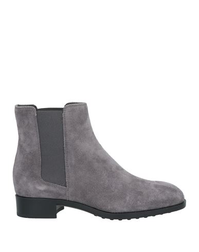 Shop Tod's Woman Ankle Boots Grey Size 4.5 Soft Leather