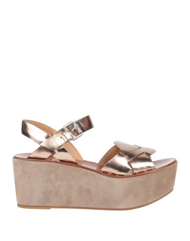 Janet & Janet Woman Sandals Rose Gold Size 9 Soft Leather