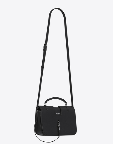 SAINT LAURENT Medium Charlotte Messenger Bag In Black Patent Leather ...