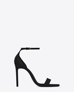 SAINT LAURENT Amber D Amber ankle strap 105 sandal in black leather f
