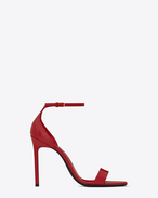 SAINT LAURENT Amber D sandali amber 105 rossi in pelle con cinturino alla caviglia f