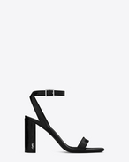 SAINT LAURENT Loulou D LOULOU 95 Ankle Strap Sandal in Black f