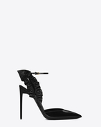 SAINT LAURENT Edie D EDIE 110 Leaf Slingback Pump in Black f