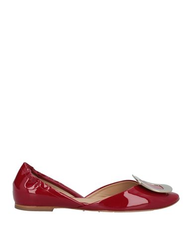 Woman Ballet flats Red Size 4 Soft Leather