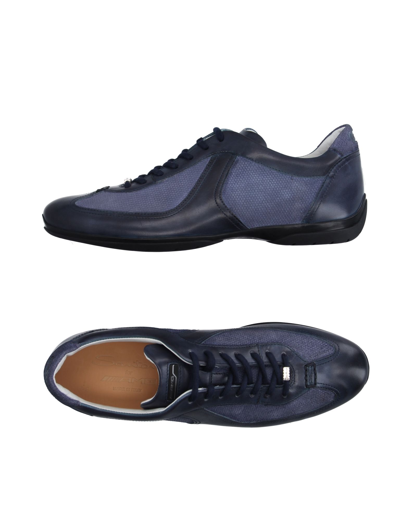 Santoni Sneakers In Slate Blue | ModeSens