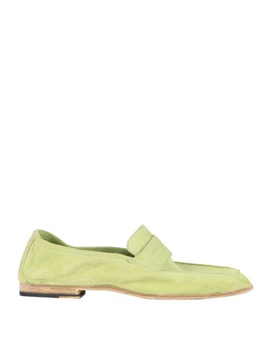 Man Loafers Acid green Size 11 Leather