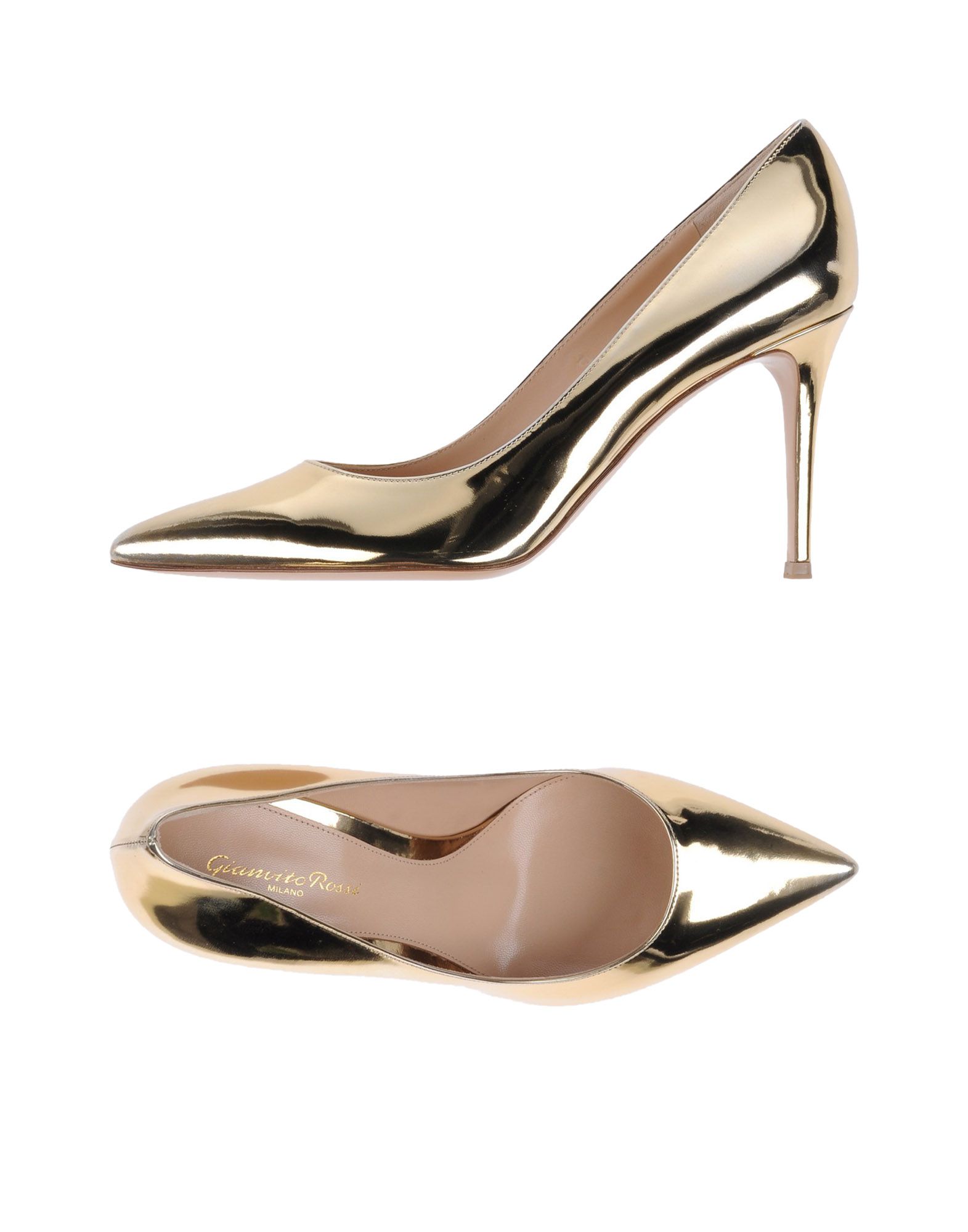 GIANVITO ROSSI GIANVITO ROSSI WOMAN PUMPS GOLD SIZE 8 SOFT LEATHER,11192980IS 5