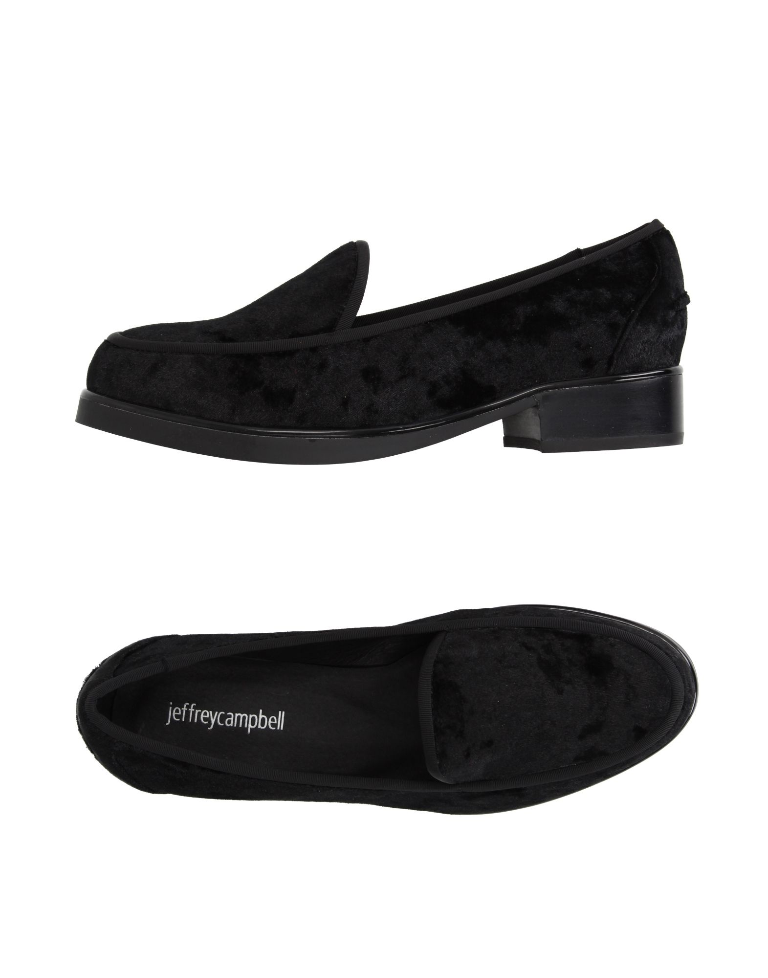 Shop Jeffrey Campbell Loafers In Black JEFFREY CAMPBELL Loafers. velvet, no...