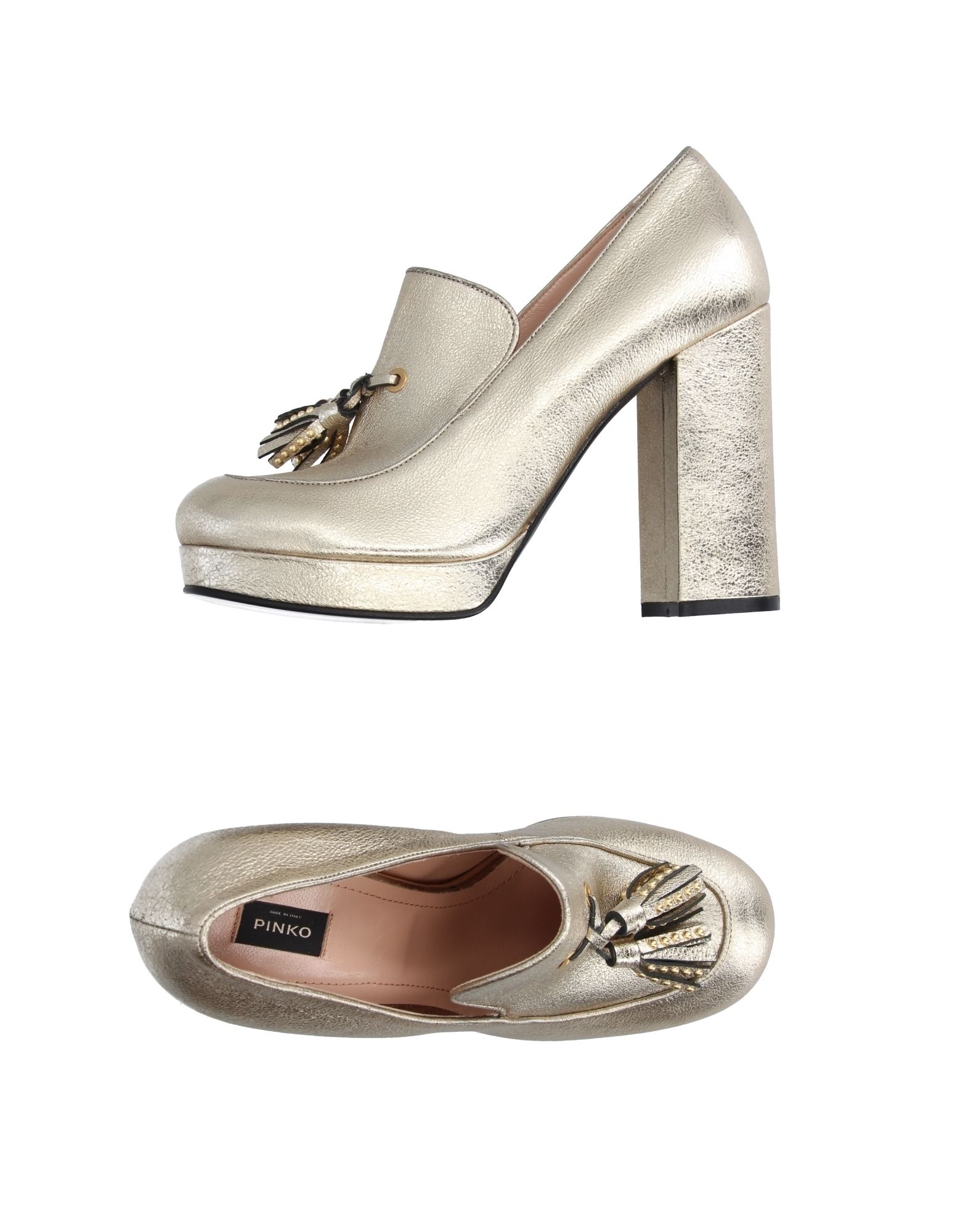 Pinko Loafers In Gold